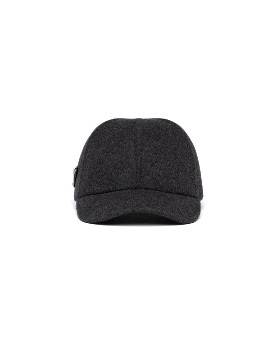 Prada Felt Baseball Cap Anthracite Gray | 831-UMBDRL