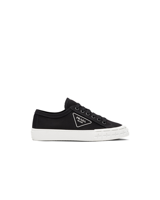 Prada Gabardine Fabric Sneakers Svarte Hvite | KNDHGR602