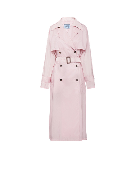 Prada Lette Nylon Trench Coat Opaline | 124-KZWONC