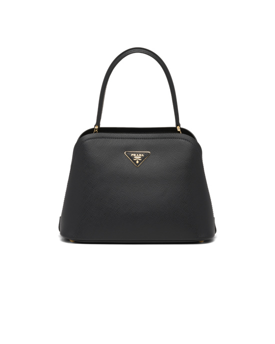 Prada Medium Saffiano Lær Prada Matinée Bag Svarte | IUAVFZ597