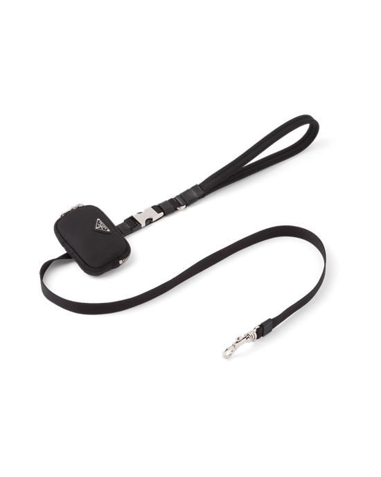 Prada Nylon Pet Leash Svarte | 406-NSICBW