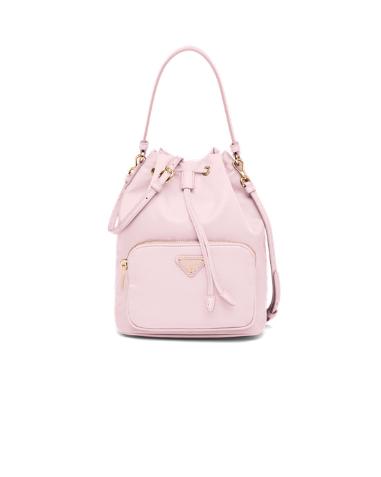 Prada Prada Duet Re-nylon Bucket Shoulder Bag Rosa | 864-YFMVAE