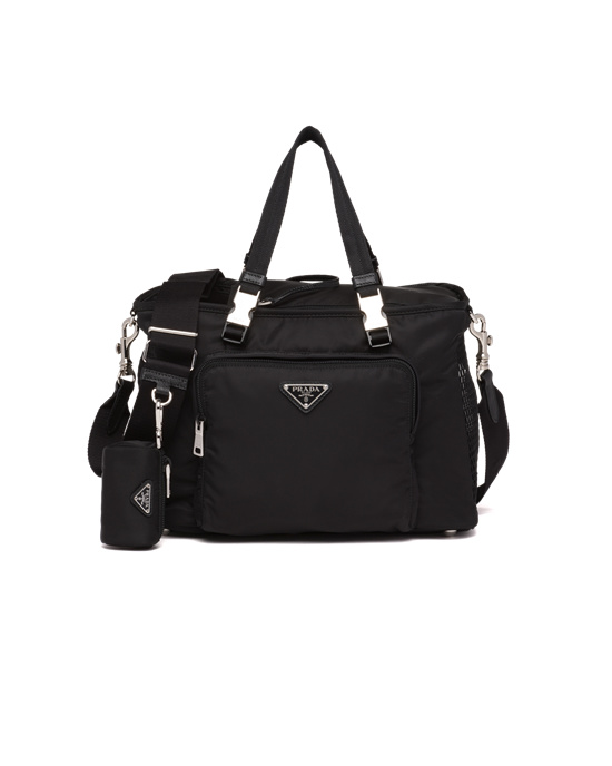 Prada Re-nylon And Saffiano Lær Pet Bag Svarte | 352-PWOKLC