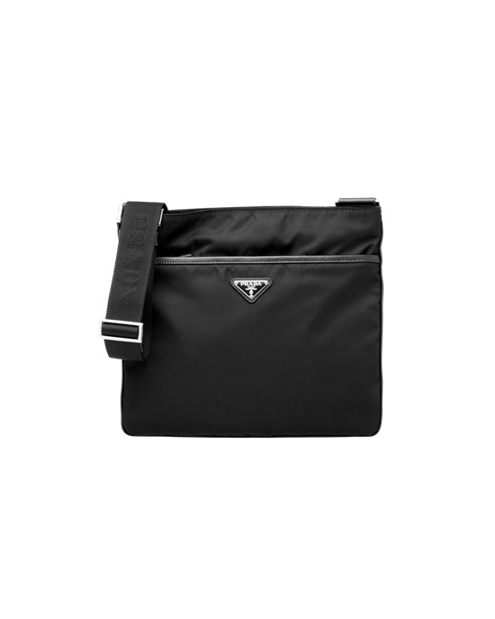 Prada Re-nylon And Saffiano Lær Shoulder Bag Svarte | 893-YGXMWQ