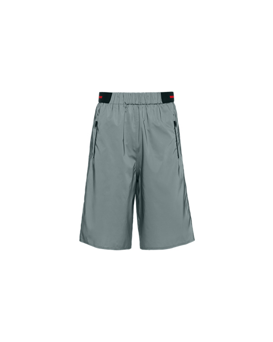 Prada Reflective Fabric Bermudas Sølv | 341-KGTPSD