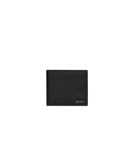Prada Saffiano Lær Wallet Svarte | GZVYQL957