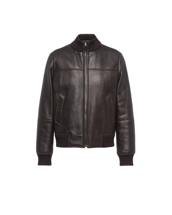 Prada Sheepskin Jacket Mørke Brune | 316-OILTZF