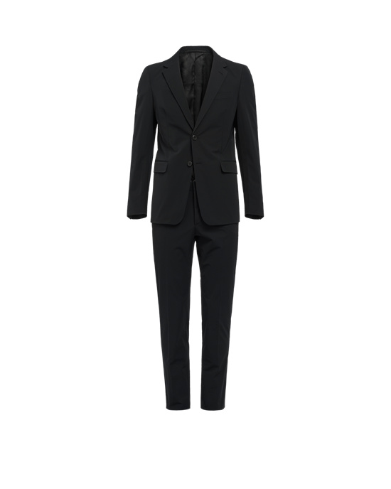 Prada Technical Fabric Single-breasted Suit Svarte | STOIVJ798